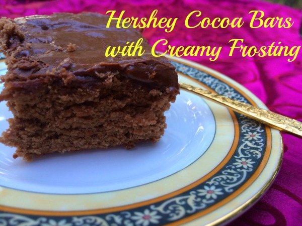 Hershey Cocoa Bars with Creamy Frosting