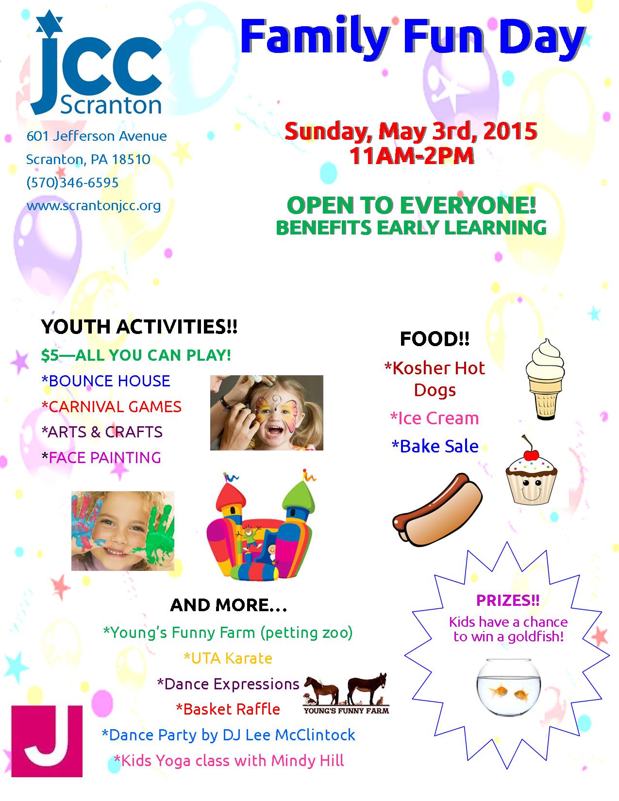 Family Fun Day at the JCC–This Weekend!