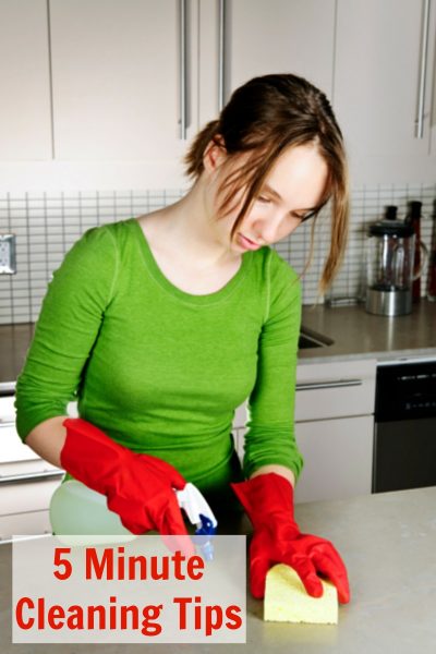 5 Minute Cleaning Tips for Busy Moms