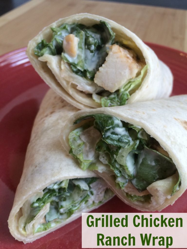 Grilled Chicken Ranch Wrap--Easy Chicken Wraps Recipe--an easy lunch or dinner!