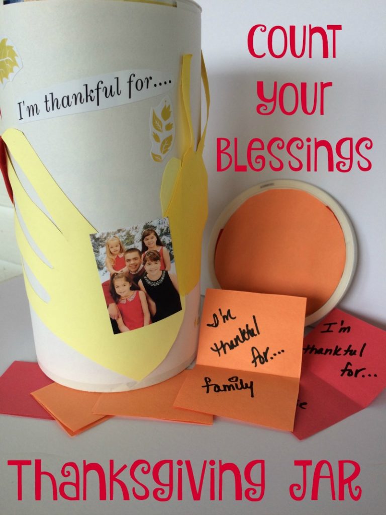 Make this easy Count Your Blessings Jar with your kids, it's a great way to keep the holiday emphasis on being thankful.