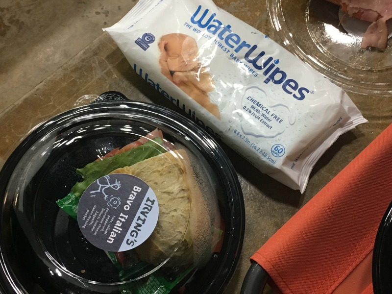 Lunch on the go is a breeze when you have WaterWipes to clean up with afterwards! #WaterWipesWalmart, #IC, #ad