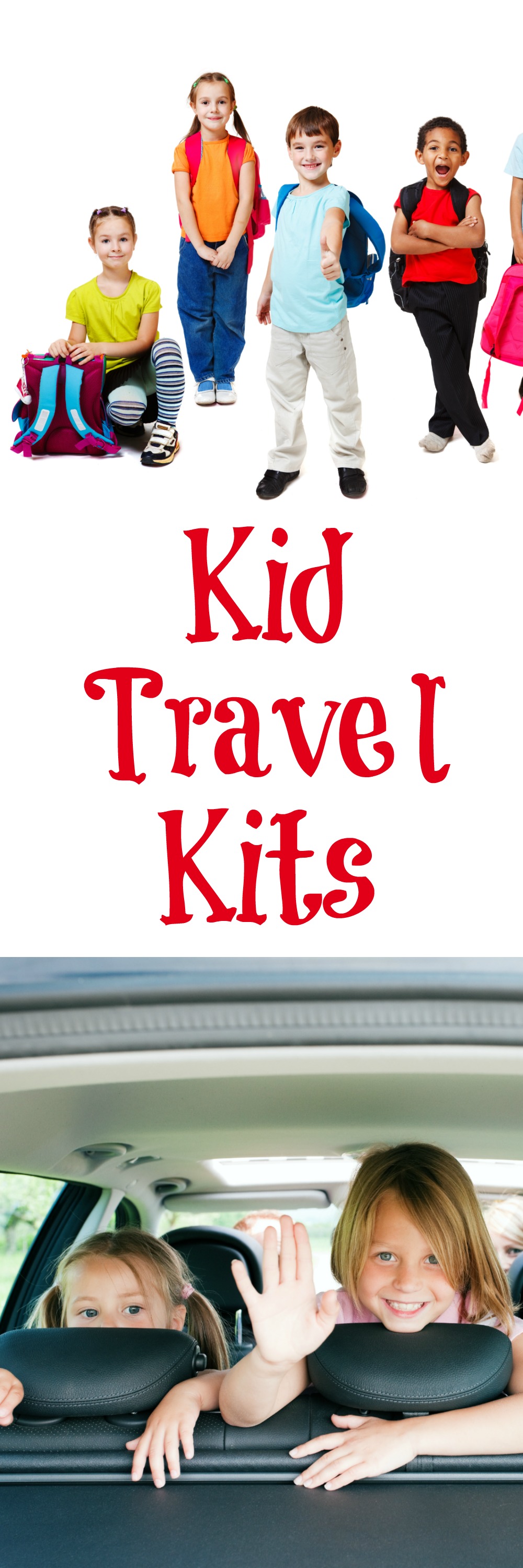Kid Travel Kits--Planning on hitting the road this summer? Make sure to pack some Kid Travel Kits to make the trip easier!