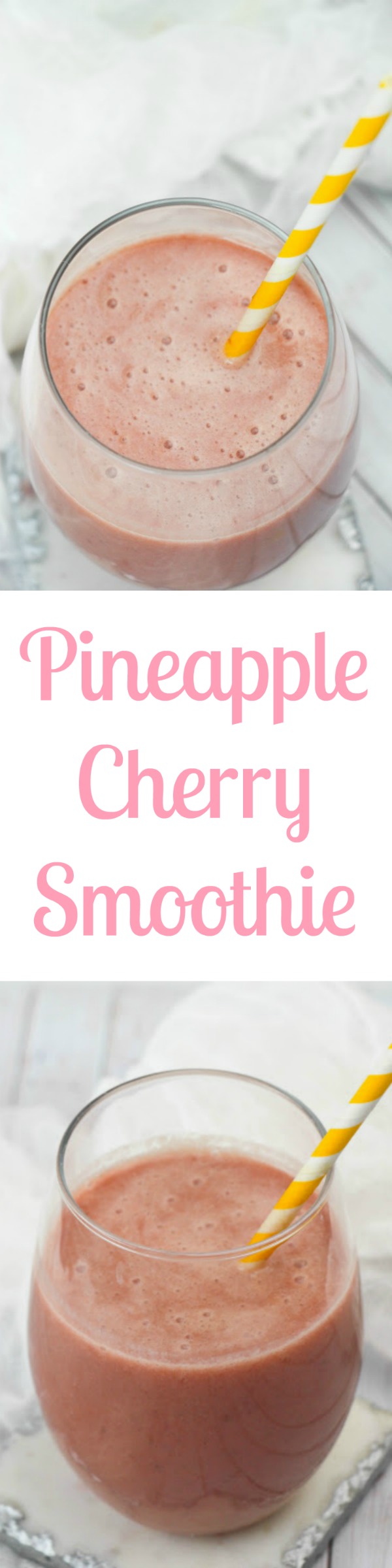 Pineapple Cherry Smoothies taste great and are a healthy snack too! #Easy #Recipes #MealPlan