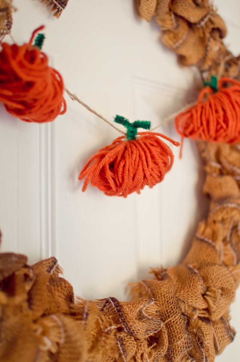 These Simple Yarn pumpkins do double duty as both a Halloween Decoration and a Thanksgiving decoration so you can leave them up throughout Fall.  I love decorations like that!
